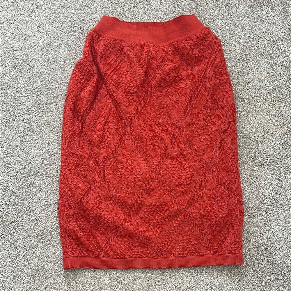 Vintage Celine Crochet Knit Midi Skirt